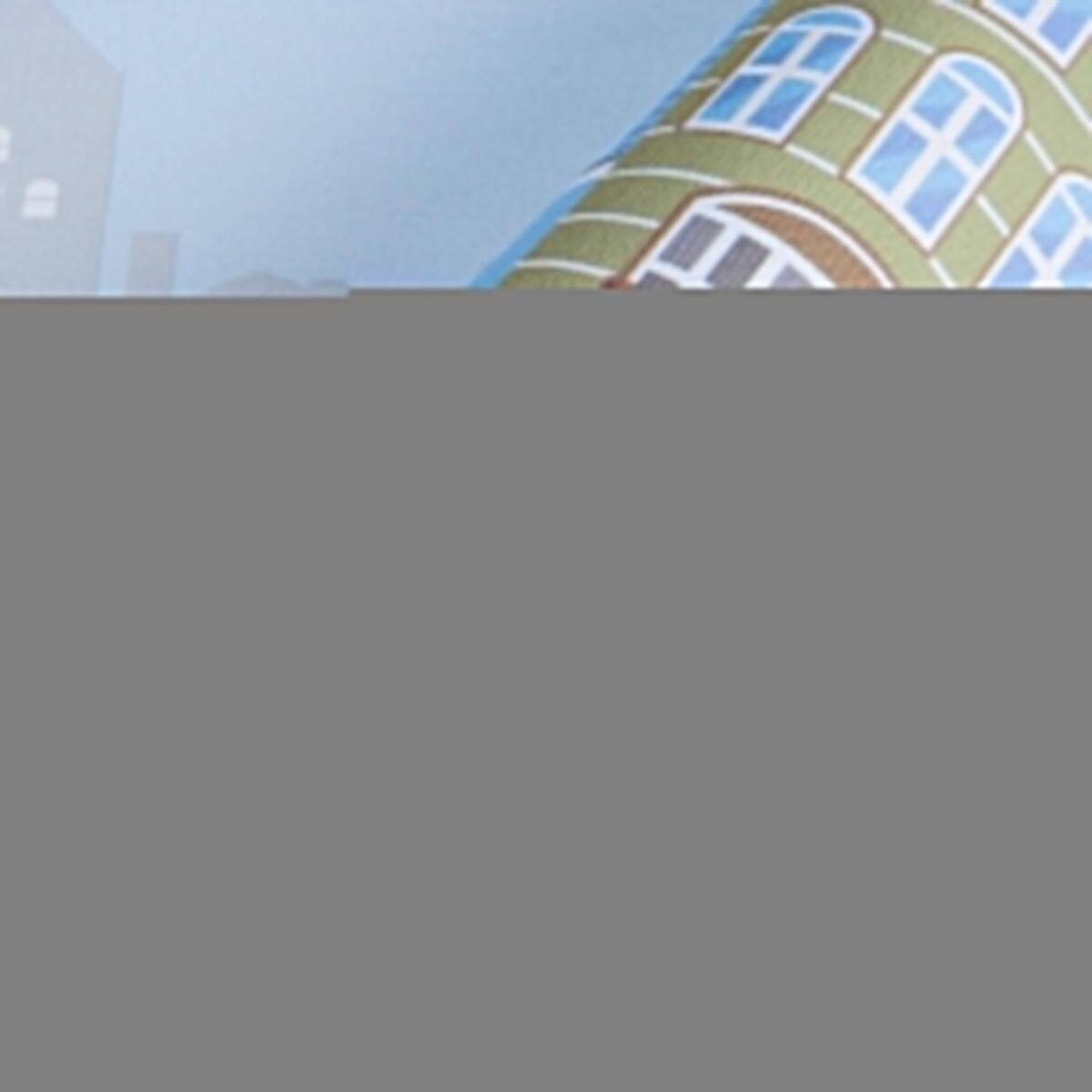 A cartoonish City with Colorful Buildings Wallpaper Multicoloured Code 8903-1 - Image 2