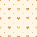 Heart Shaped Patterned Wallpaper with Warm Colors Beige, Cream, Light Code 8905-2 - Image 2