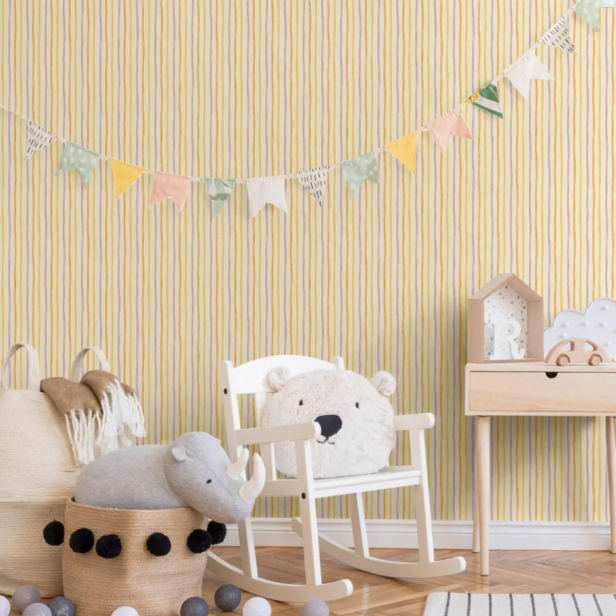 Light Colored Striped Wallpaper Colors Light, Orange Code 8906-2 - Image 1