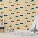 Racing Themed Wallpaper for Car and Speed Loving Kids Colors Light, Beige Code 8909-1 - Image 4