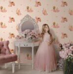 Wallpaper with Princess Themed Colors Light, Pink Code 8910-2