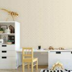 Geometric Mini Crown Detailed Wallpaper Colors Light, Beige Code 8911-1
