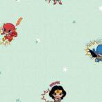 Wallpaper with Popular Mini DC Heroes Colors Green, Light Code 8912-2