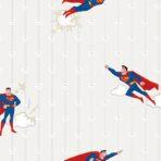 Wallpaper with Superman and Stripes Design Colors Gray, Light Code 8915-1