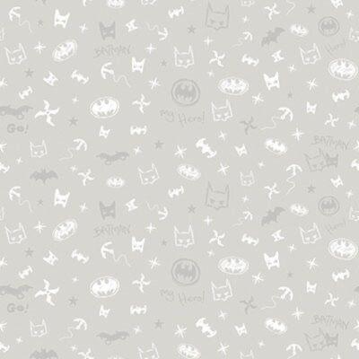 Night Glowing Batman Logos Wallpaper Colors Gray, Light Code 8920-2