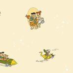 Flintstones Cartoon Themed Wallpaper Colors Beige, Light Code 8923-2