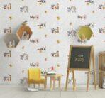 Tom and Jerry Cartoon Characters Wallpaper Colors Light, White Code 8925-1