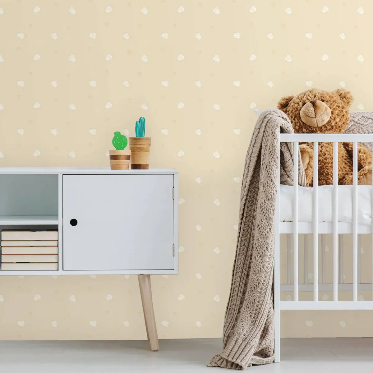 Cheese Pattern Wallpaper Colors Beige, Light Code 8926-2 - Image 1