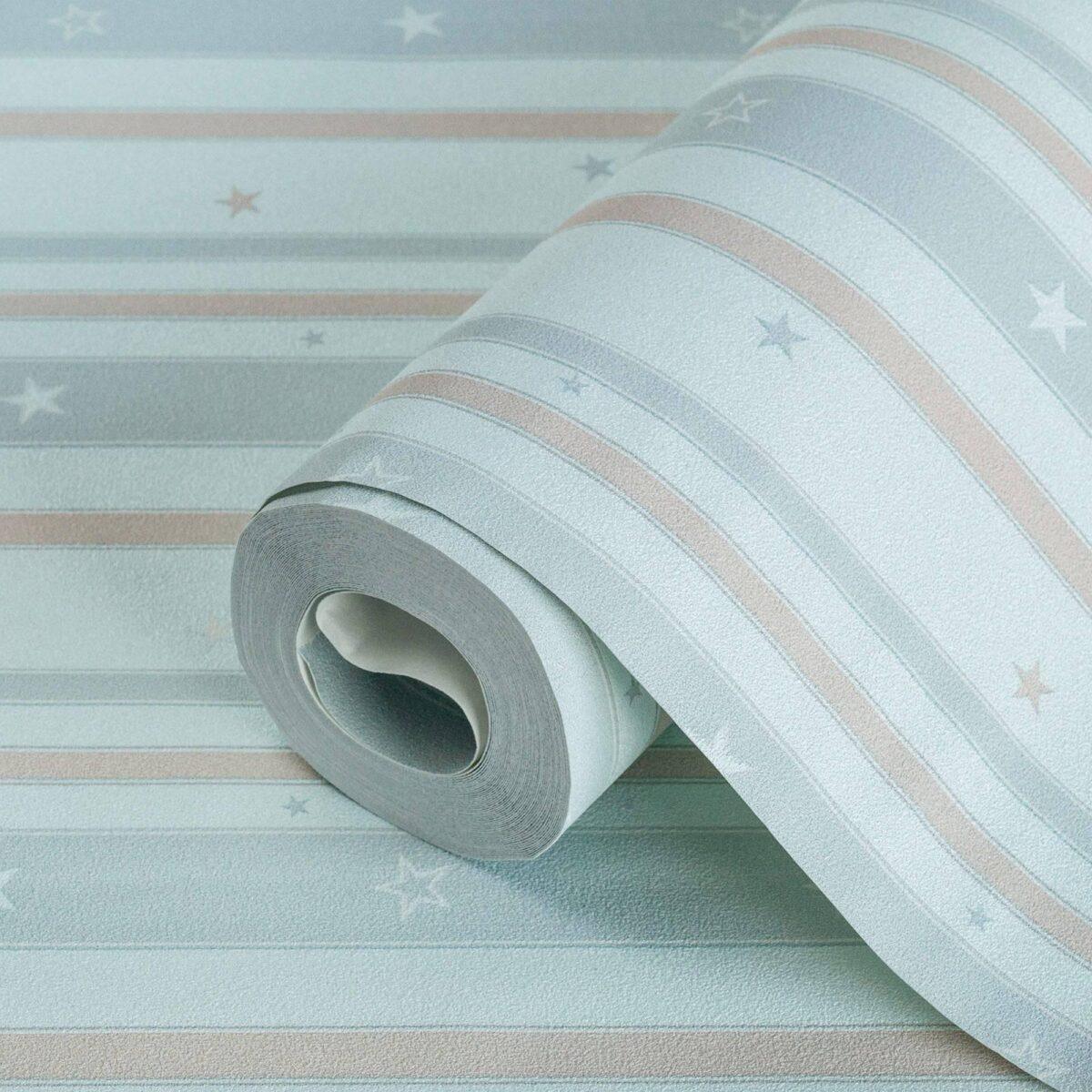 Wallpaper with Stars and Stripes Colors Blue, Light Code 8928-2 - Image 2