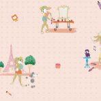 Wallpaper with Lola Bunny and Animals Colors Light, Pink Code 8932-2