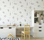Wallpaper with Bugs Bunny Cartoon Character Colors Light, White Code 8934-1