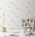Looney Tunes Characters Playing Music Wallpaper Colors Gray, Light Code 8937-1