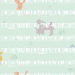 Looney Tunes Characters Playing Music Wallpaper Colors Green, Light Code 8937-2