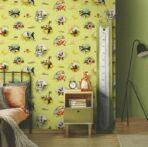 Looney Tunes Characters Wallpaper Colors Green, Light Code 8938-1