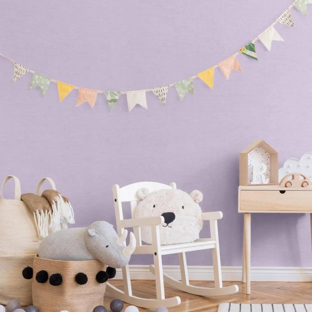 Linen Fabric Texture Wallpaper Colors Light, Purple Code 8942-3 - Image 1