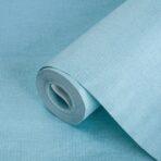 Linen Fabric Texture Wallpaper Colors Blue, Light Code 8943-4 - Image 2