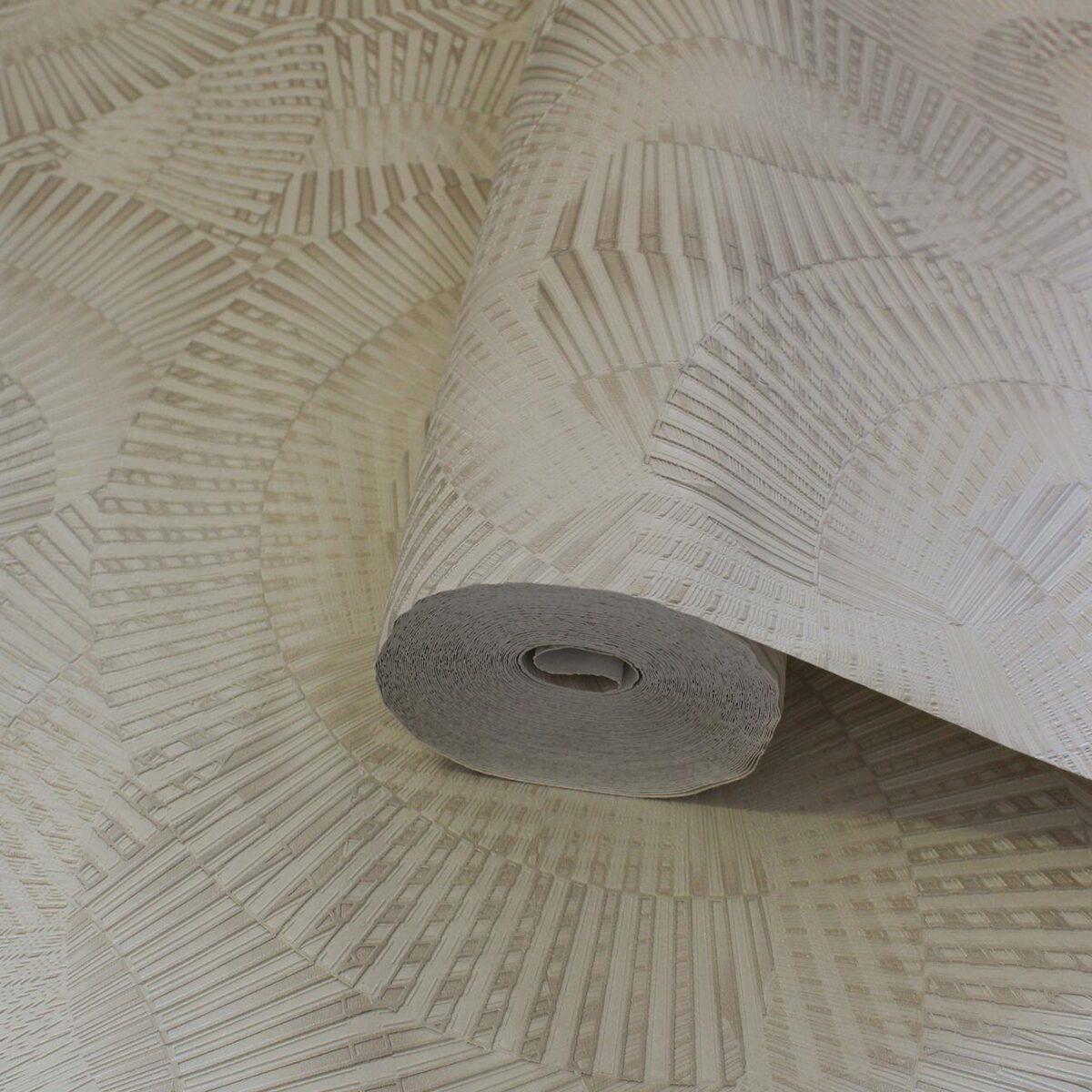 Icon Echoed Dimensions Design Wallpaper, Cream Colour, Code 24103-2 - Image 1