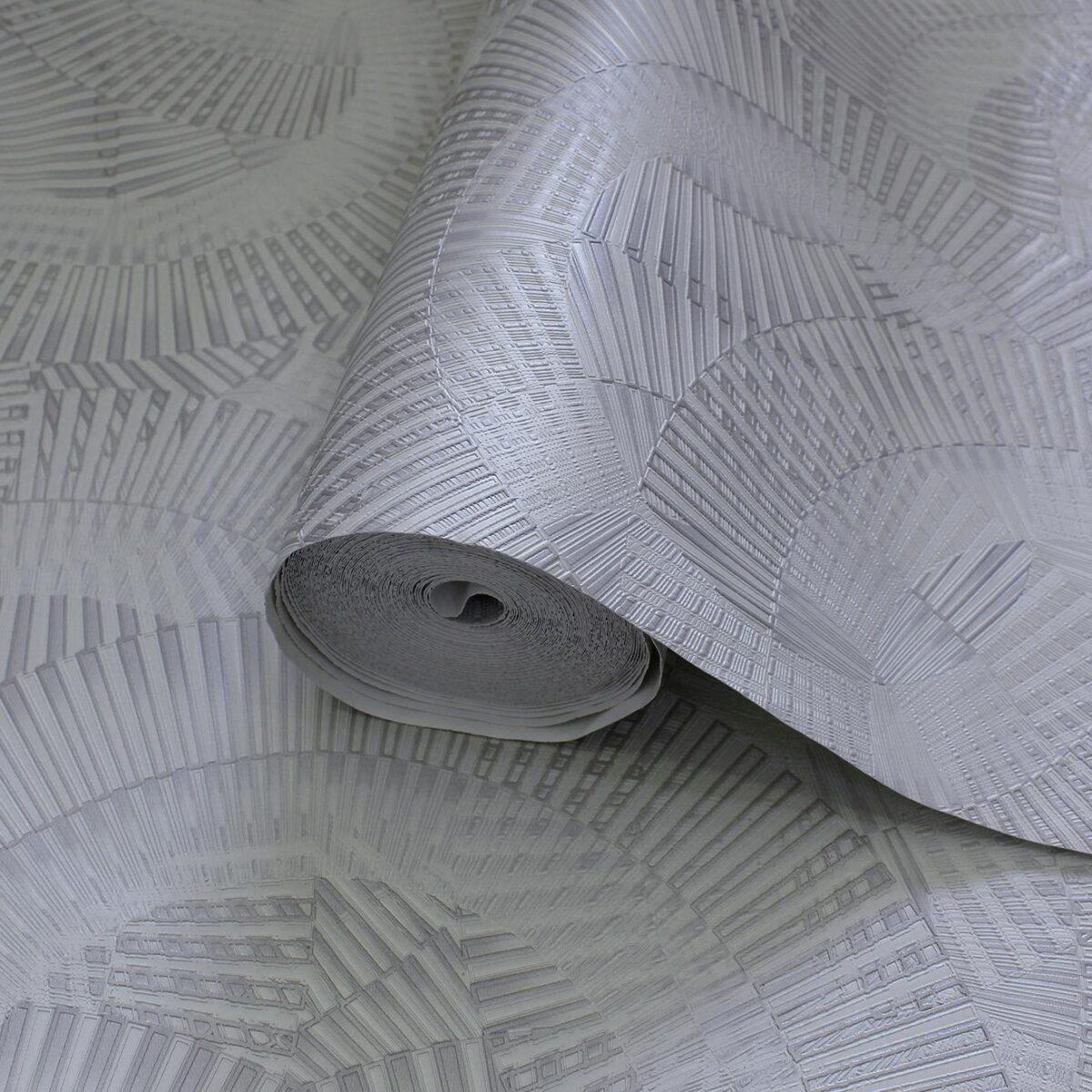 Icon Echoed Dimensions Design Wallpaper, Gray Colour, Code 24103-3 - Image 1