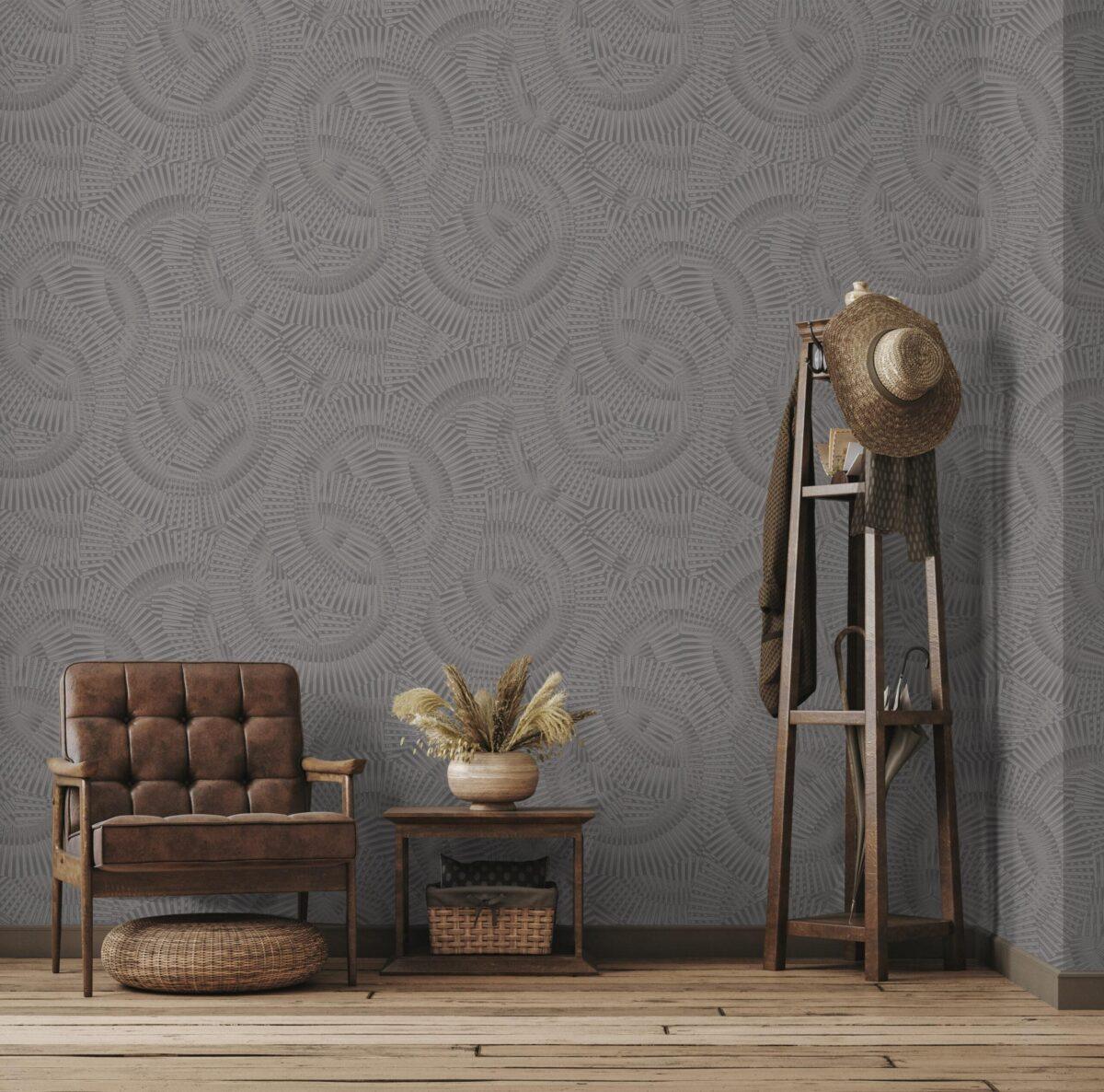 Icon Echoed Dimensions Design Wallpaper, Dark Gray Colour, Code 24103-4 - Image 4