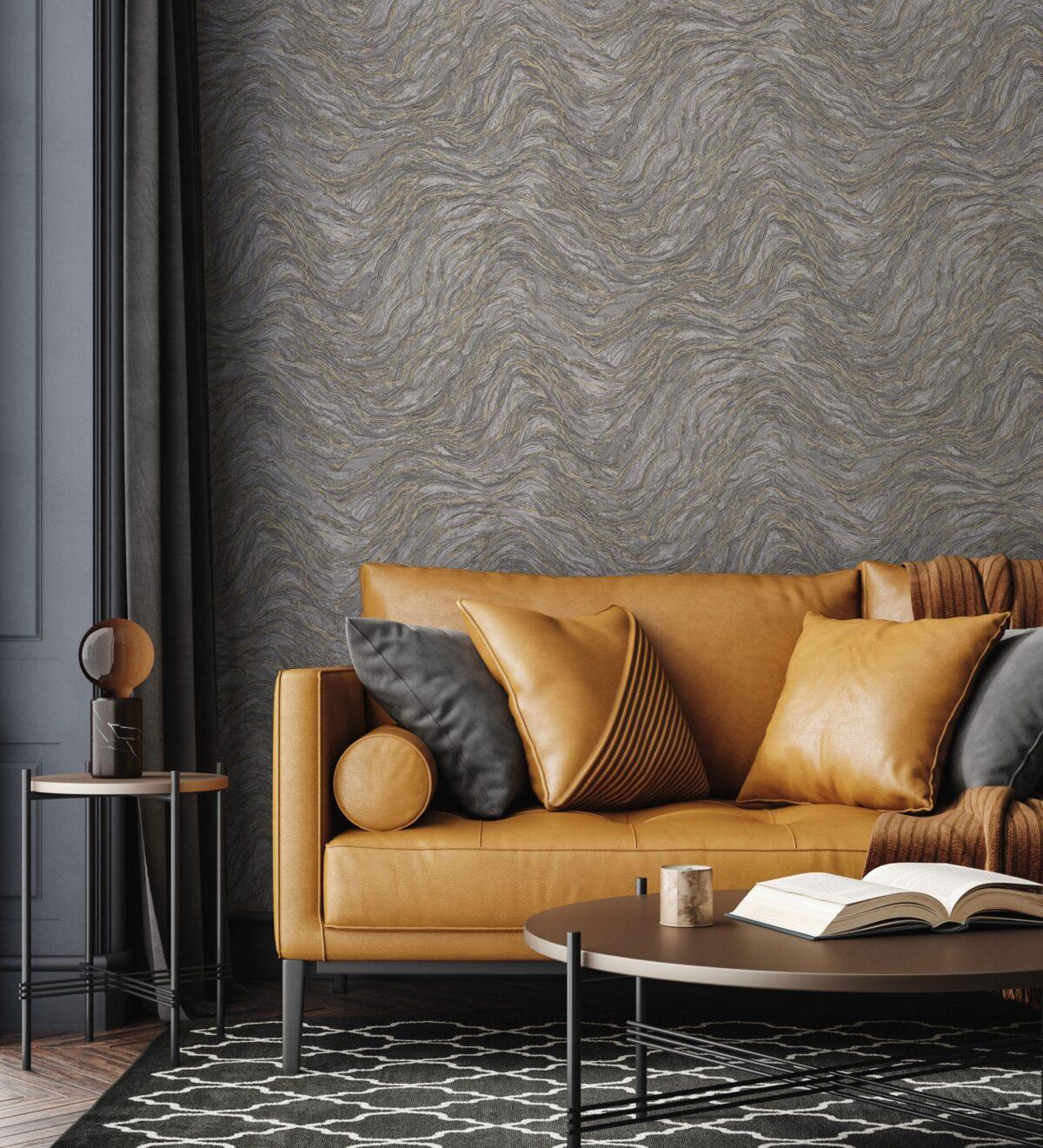 Icon Abstract Rhythm Design Wallpaper, Gray Colour, Code 24104-3 - Image 3