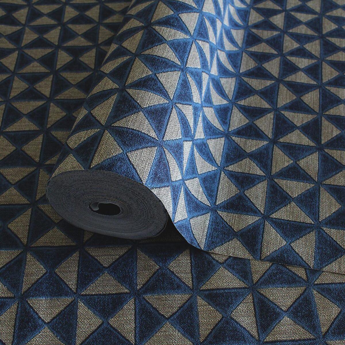Icon Colour Storm Design Wallpaper, Blue Colour, Code 24105-4 - Image 1