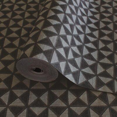 Icon Colour Storm Design Wallpaper, Black Colour, Code 24105-5