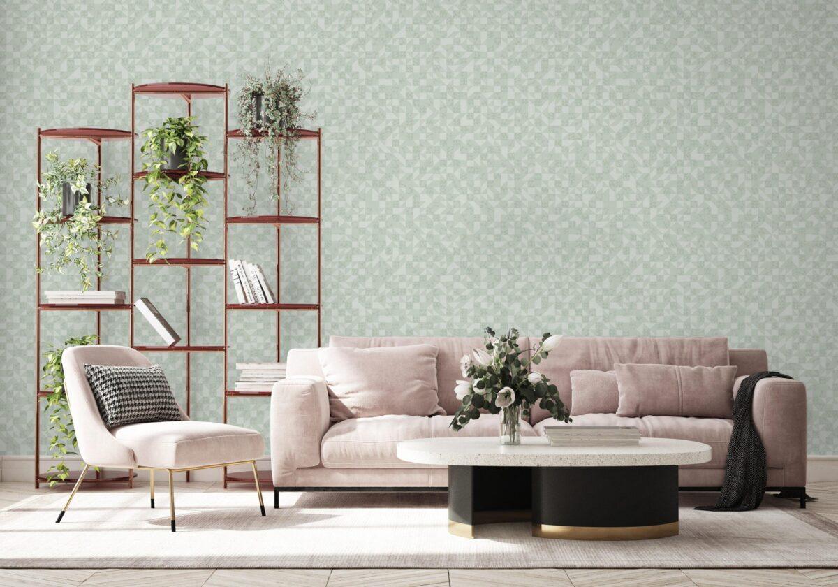 Icon Endless Patterns Design Wallpaper, Green Colour, Code 24106-5 - Image 3