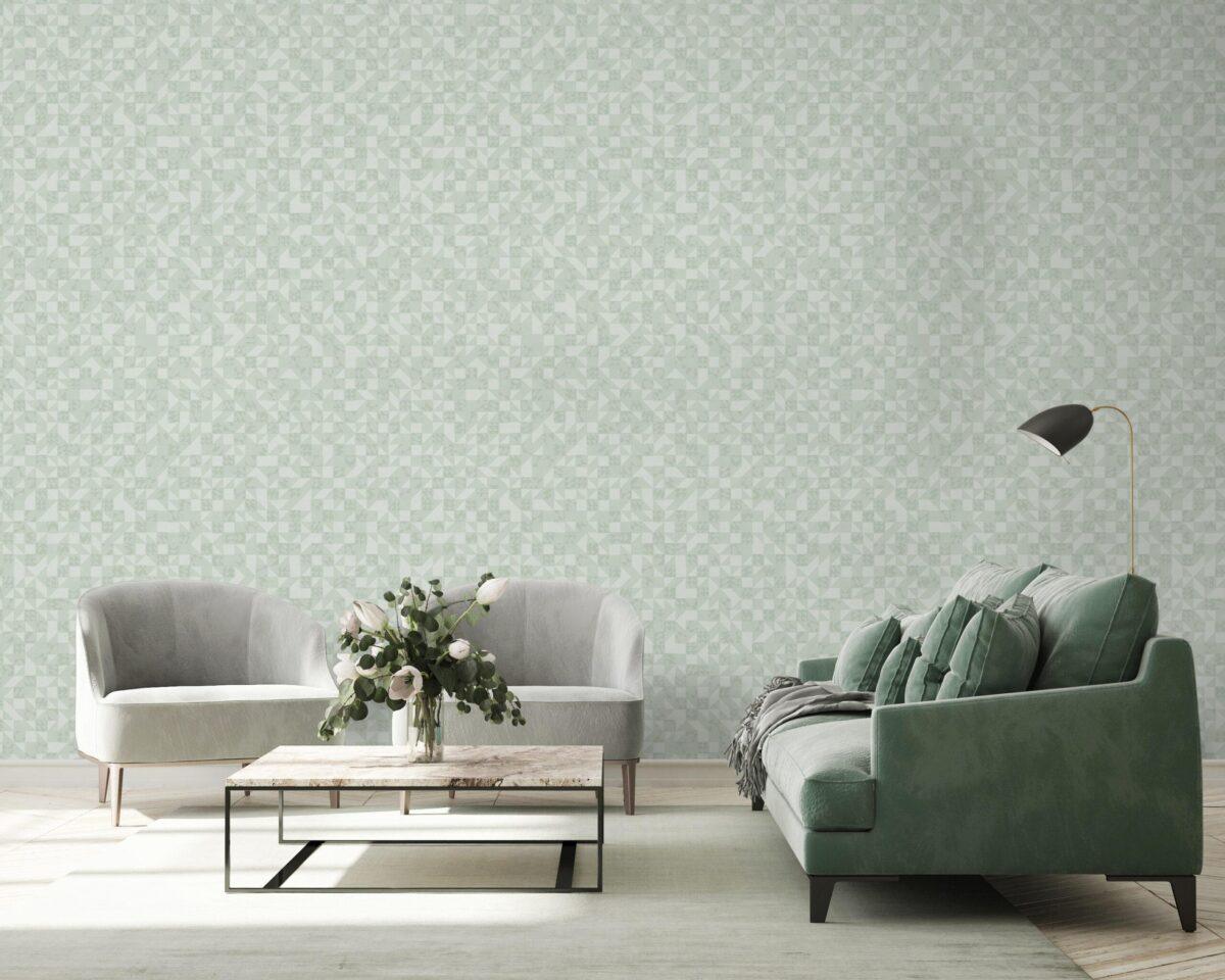 Icon Endless Patterns Design Wallpaper, Green Colour, Code 24106-5 - Image 4