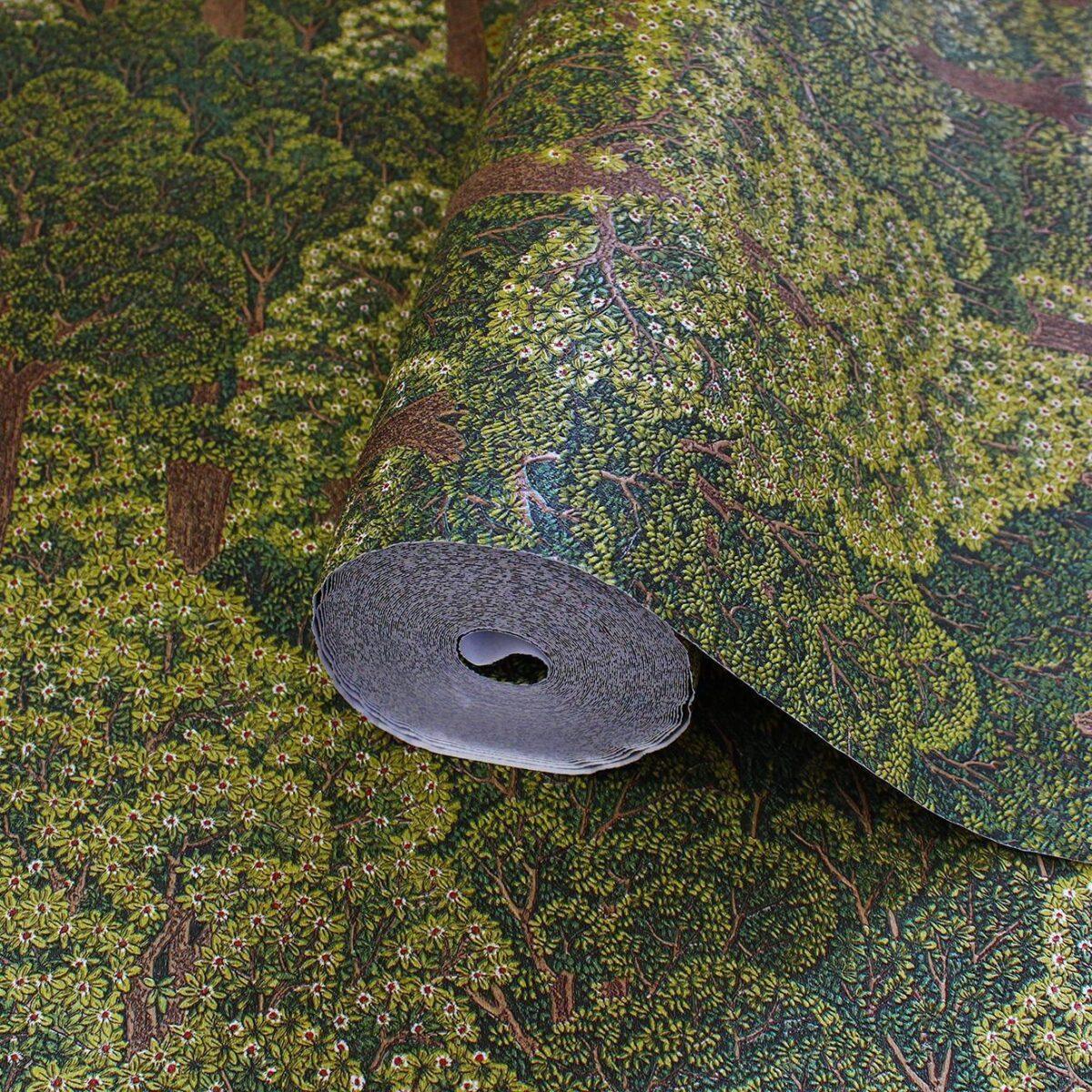 Icon Forest of Forms Design Wallpaper, Green Colour, Code 24107-4 - Image 1