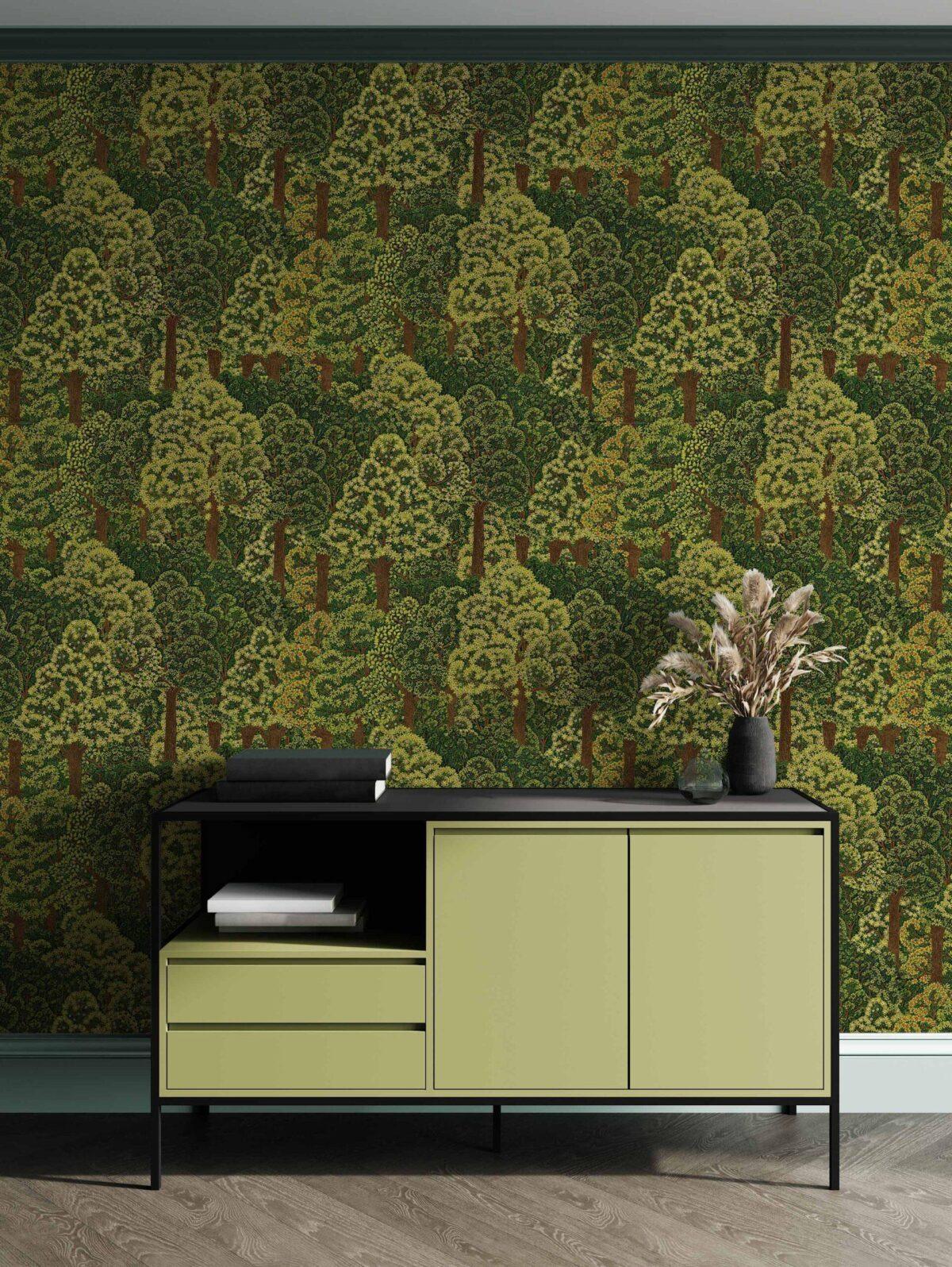 Icon Forest of Forms Design Wallpaper, Green Colour, Code 24107-4 - Image 3