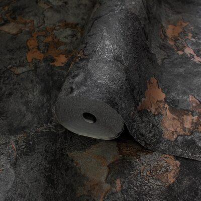 Icon Modern Lines Design Wallpaper, Black Colour, Code 24109-5