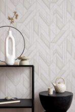 Icon Infinite Shapes Design Wallpaper, White Colour, Code 24113-1 - Image 4