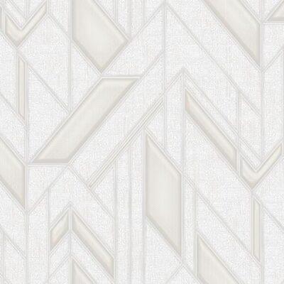 Icon Infinite Shapes Design Wallpaper, White Colour, Code 24113-1
