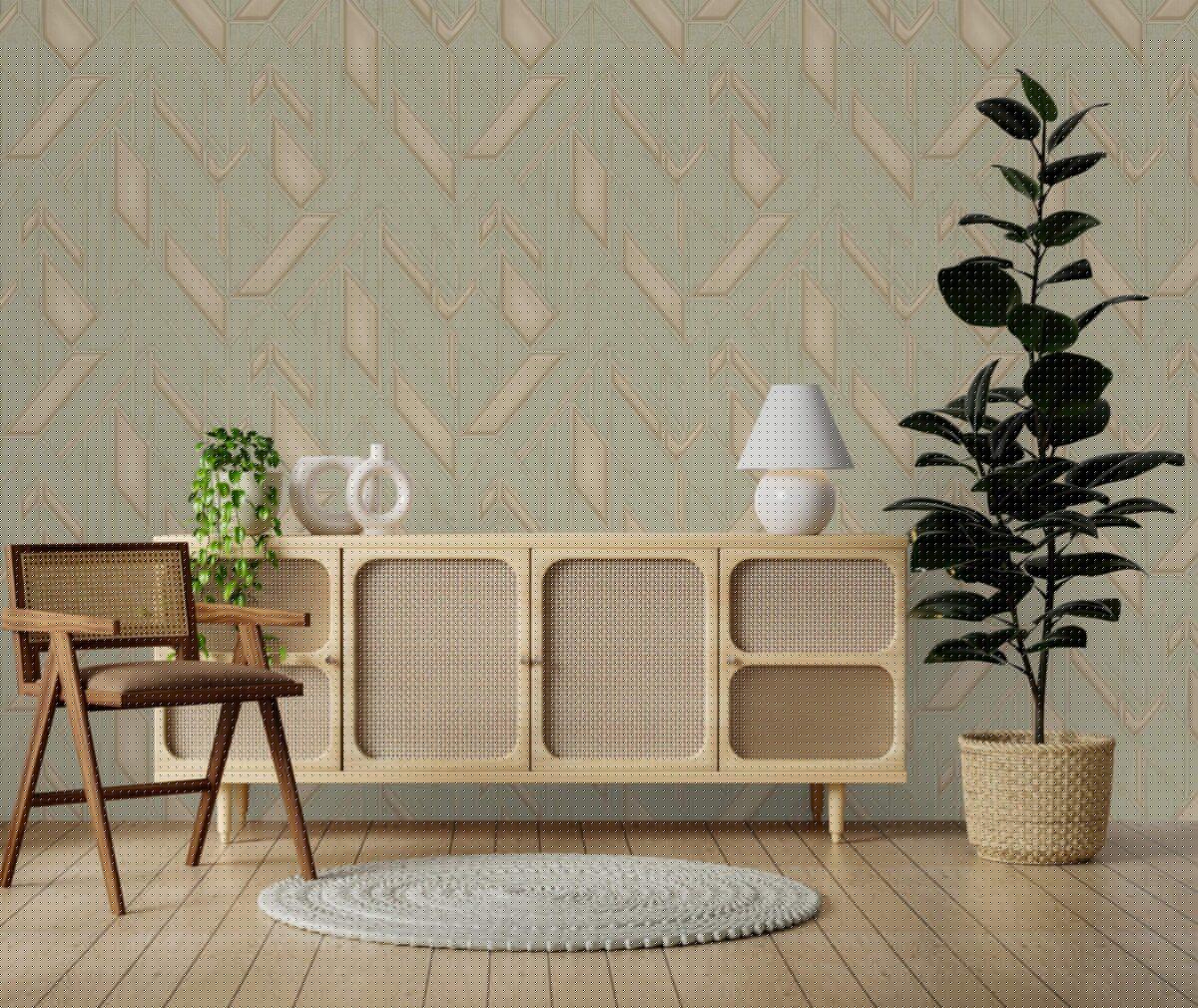Icon Infinite Shapes Design Wallpaper, Green Colour, Code 24113-3 - Image 2
