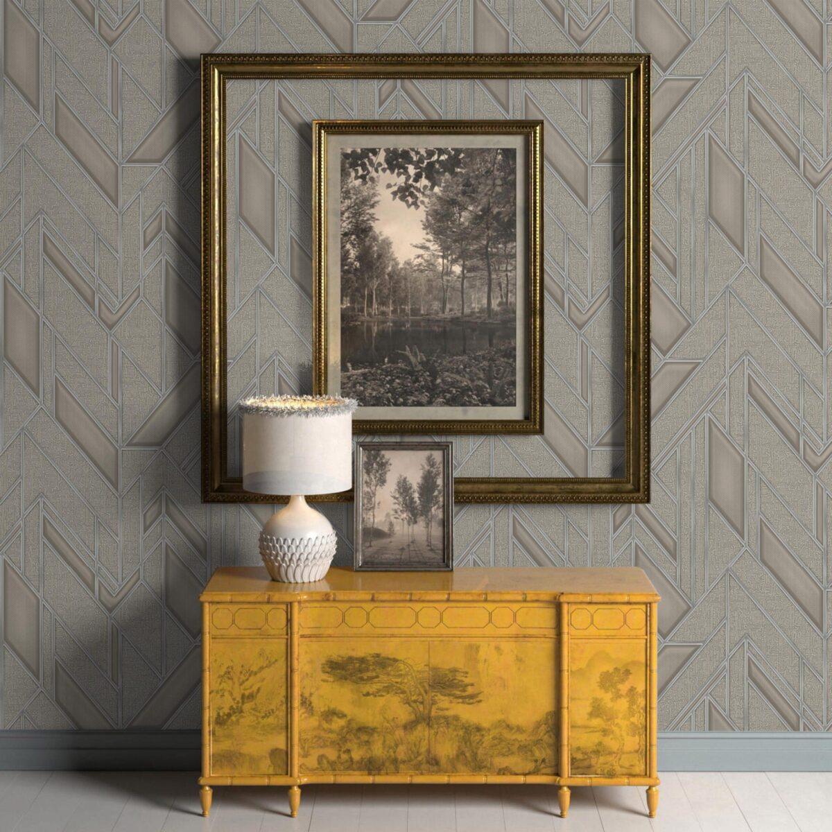 Icon Infinite Shapes Design Wallpaper, Brown Colour, Code 24113-5 - Image 4