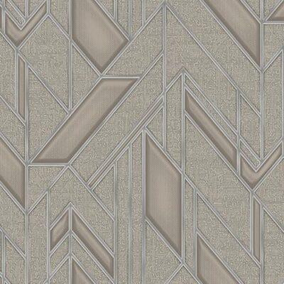 Icon Infinite Shapes Design Wallpaper, Brown Colour, Code 24113-5