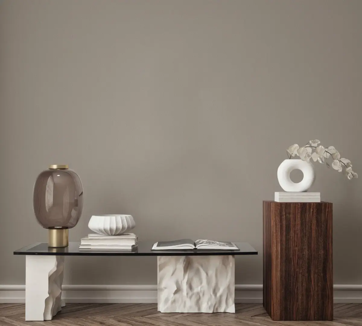 Modern Plain Pattern Wallpaper, Colour Nescafé 24201-11 - Image 3