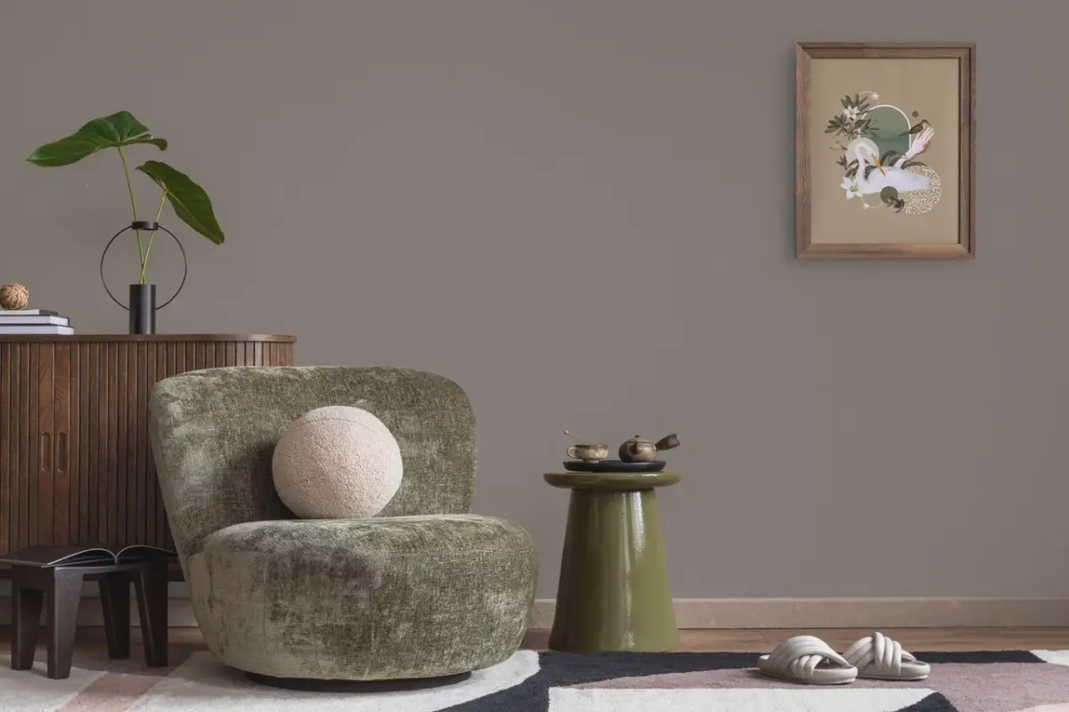 *Modern Plain Pattern Wallpaper, Colour Coffee Cream 24201-19 - Image 3