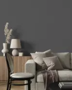 Modern Plain Pattern Wallpaper, Colour neutral Charcoal 24201-8 - Image 3