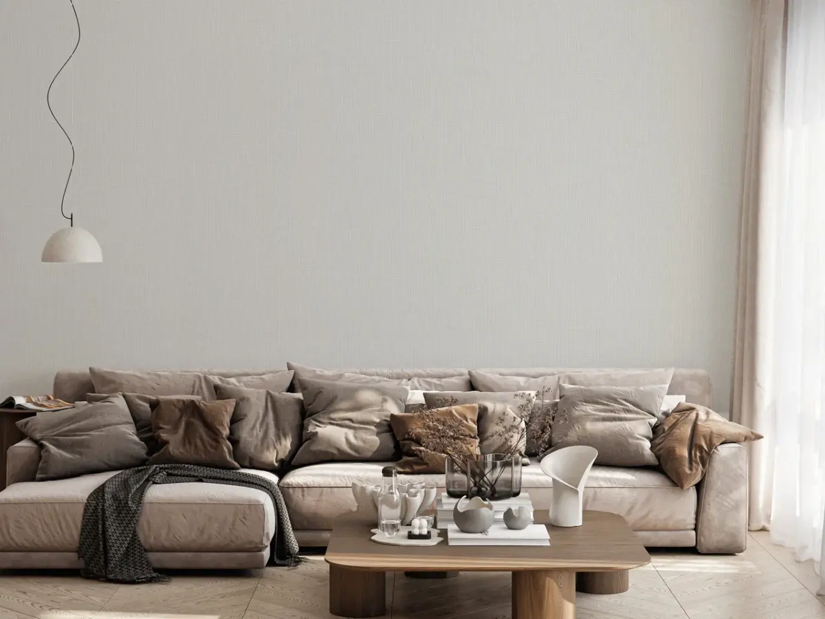 Modern Plain Pattern Wallpaper, Colour Highlight Cream Code 24203-2 - Image 2